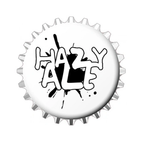 Hazy Ale Bottle Caps Black & White 80 PCS